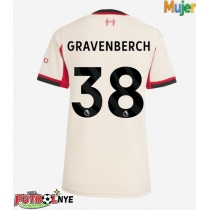Camiseta Liverpool Ryan Gravenberch #38 Visitante Equipación para mujer 2025-26 manga corta